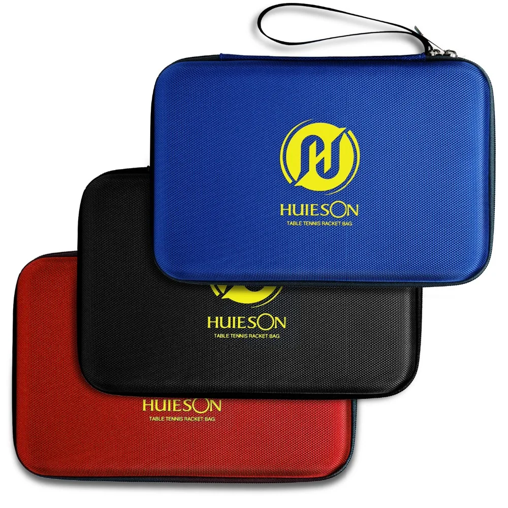 Huieson Professional Square Shape Table Tennis Racket Bag Big Capacity Hard Case for Double Rackets Set and Accessories (11)