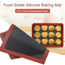 570 x 370mm Perforated Silicone Baking Mat Non-Stick Oven Sheet Liner Tool For Cookie Bread Biscuit Kitchen Bakeware Accessories