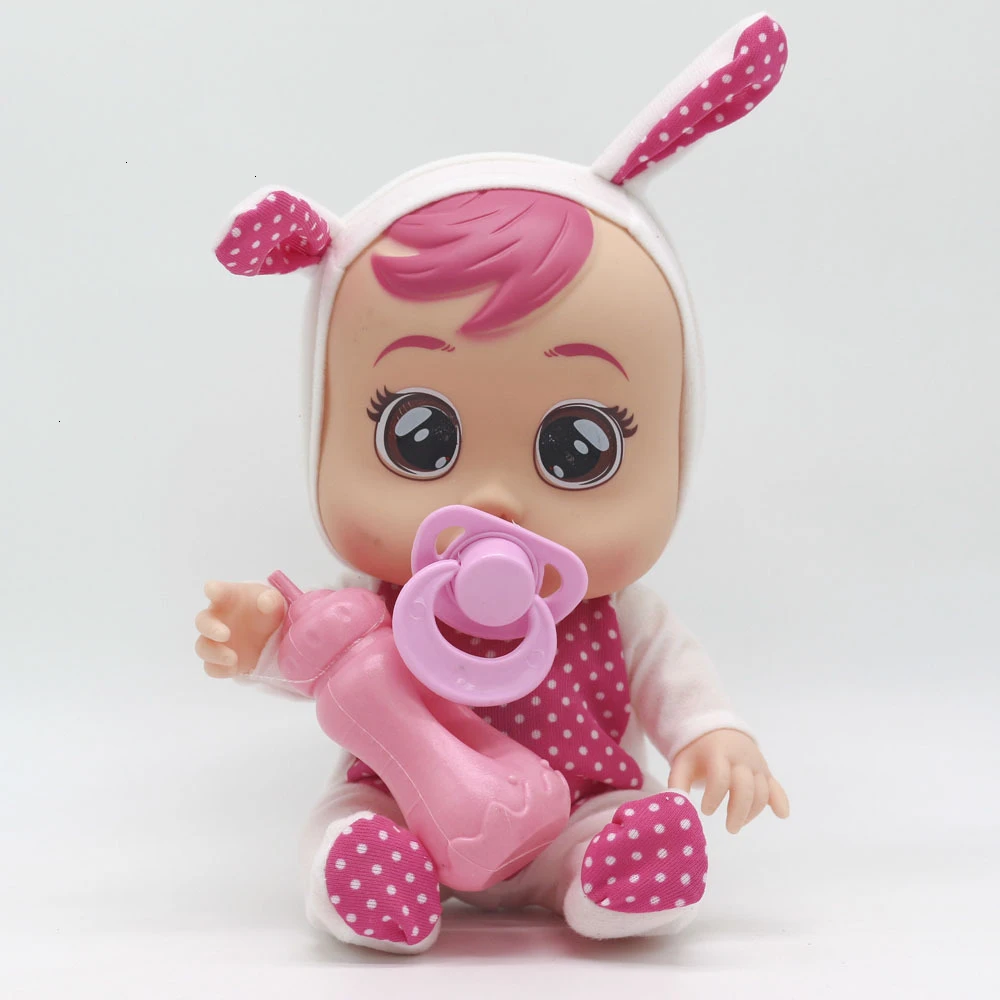 26 см/10 дюймов 3D Силиконовая Кукла Reborn Cry Baby Высокое качество волшебные слезы куклы игрушки для детей Сюрприз подарок