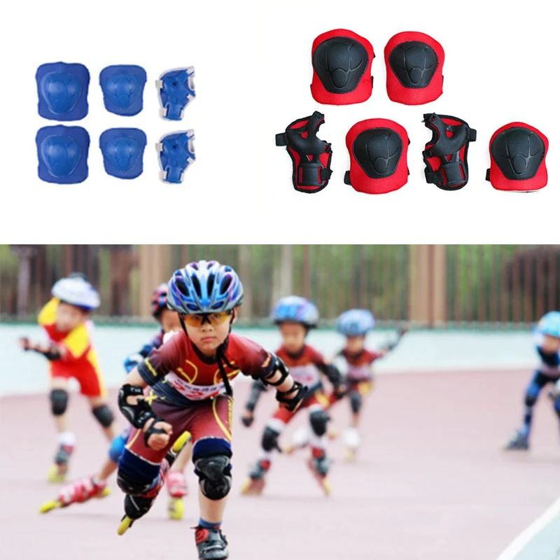 Kids Roller Ice Skating Scooter Knee Elbow Palm Protector Protective Gear Set