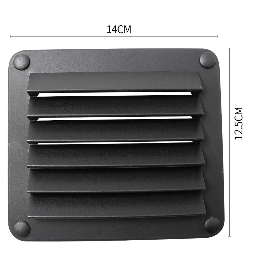 New Louvered Vents Round Hose Hull Air Vent Boat Black 5-1/2'' x 4-7/8'' Boat