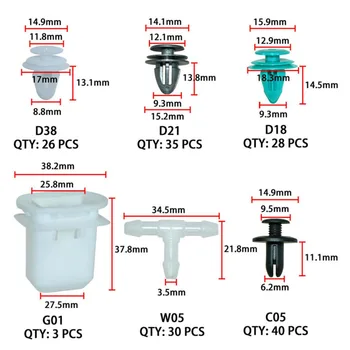 

Fenders Car fastener clip Push Pin Rivet Bumper HE43 Universal Replacement