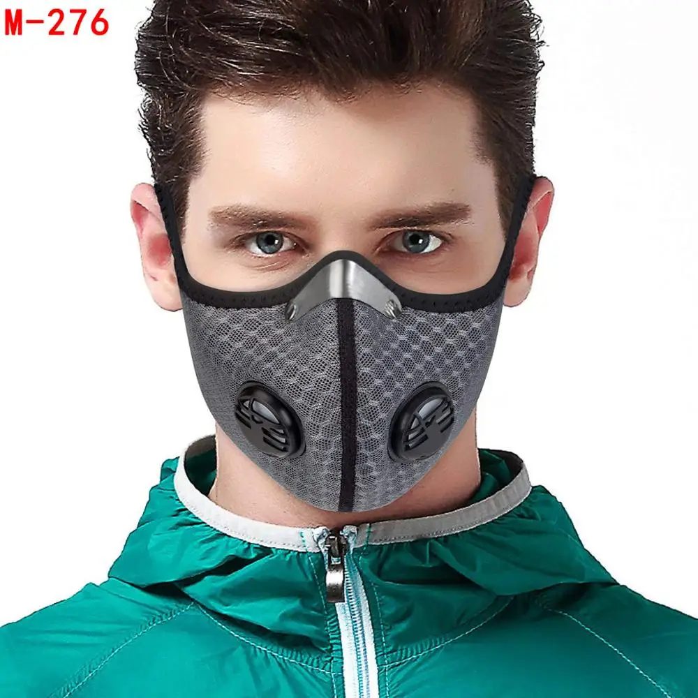 Новинка, противопылевая тренировочная маска, велосипедные маски с фильтром, половина лица, углеродные маски для горного велосипеда, спорта, езды на велосипеде, маска для лица - Цвет: Черный