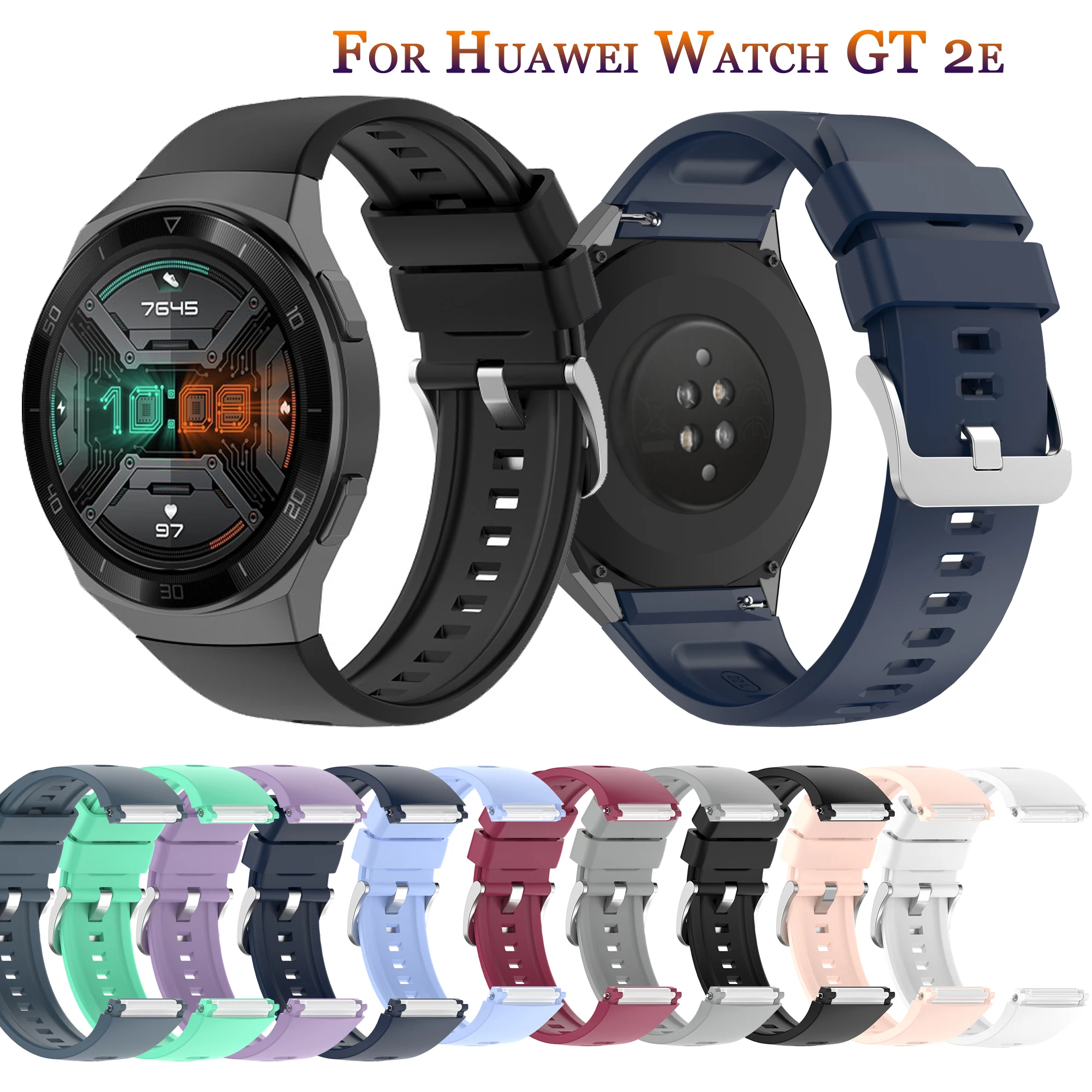 

Sport Soft Silicone Watch Strap For Huawei watch GT 2e original SmartWatch band Replacement GT2e WristBand 22mm Bracelet belt