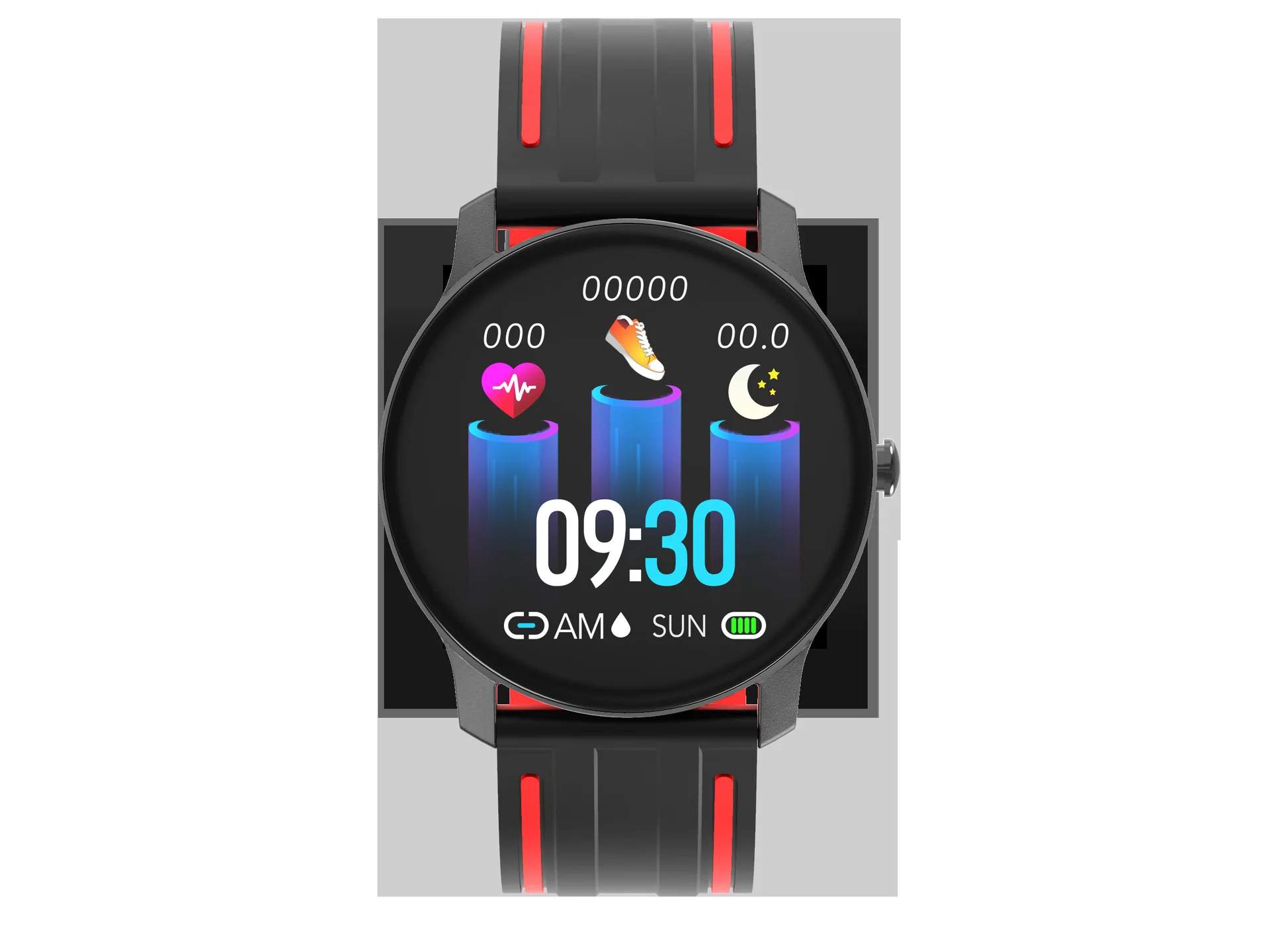 

2020 New Style Double Watch Strap Smart Bracelet T90s Color Screen Heart Rate Blood Pressure Sleep Multi-functional Bracelet Ori