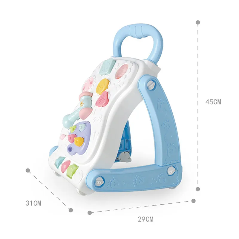 IMBABY От 0 до 1 года детские многофункциональные ходунки Детские StrolleToy треугольная структура Анти-опрокидывание детей Обучающие ходунки