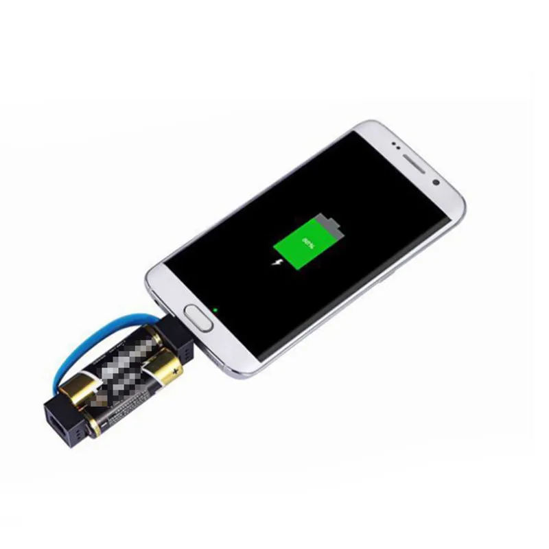 1 шт. маленький микро USB аварийный телефон зарядное устройство для htc Android Мини Открытый Портативный магнитный 2 AA батарея питание