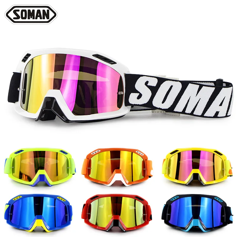 

SOMAN SM15 Motocross Goggles With Tear Off Films Motorcycle Helmet Glasses Dirt Bike Gafas Oculos Motocross casco moto Goggle