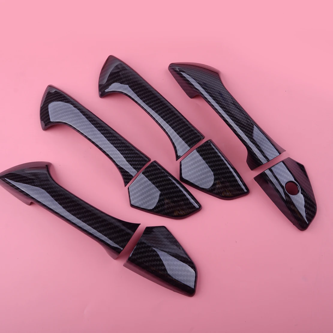 

DWCX 8pcs Carbon Fiber Texture Side Door Handle Protector Bezel Trim Cover fit for Honda Accord Coupe 2008 2009 2010 2011 2012