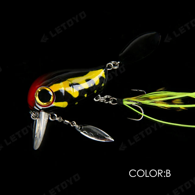 LETOYO Floating Fishing Lure Crank 40mm 8g Freshwater Bass Crankbait Surface Artificial Hard Baits With Spoon Wobblers Wake Bait B