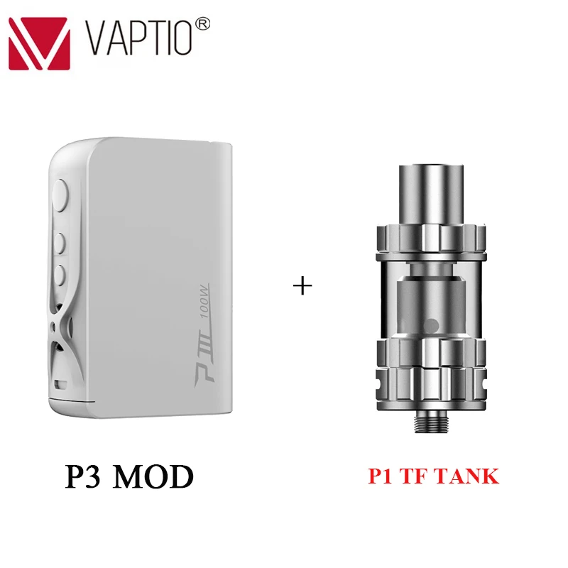 White Vape мод Vaptio P3 мод Встроенный аккумулятор 3000 мАч с 30~ 100 Вт выходной мощности комплект электронных сигарет - Цвет: White
