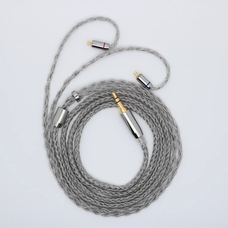 XINHS 24 core single crystal copper plated silver graphene earphone HIFI upgrade line