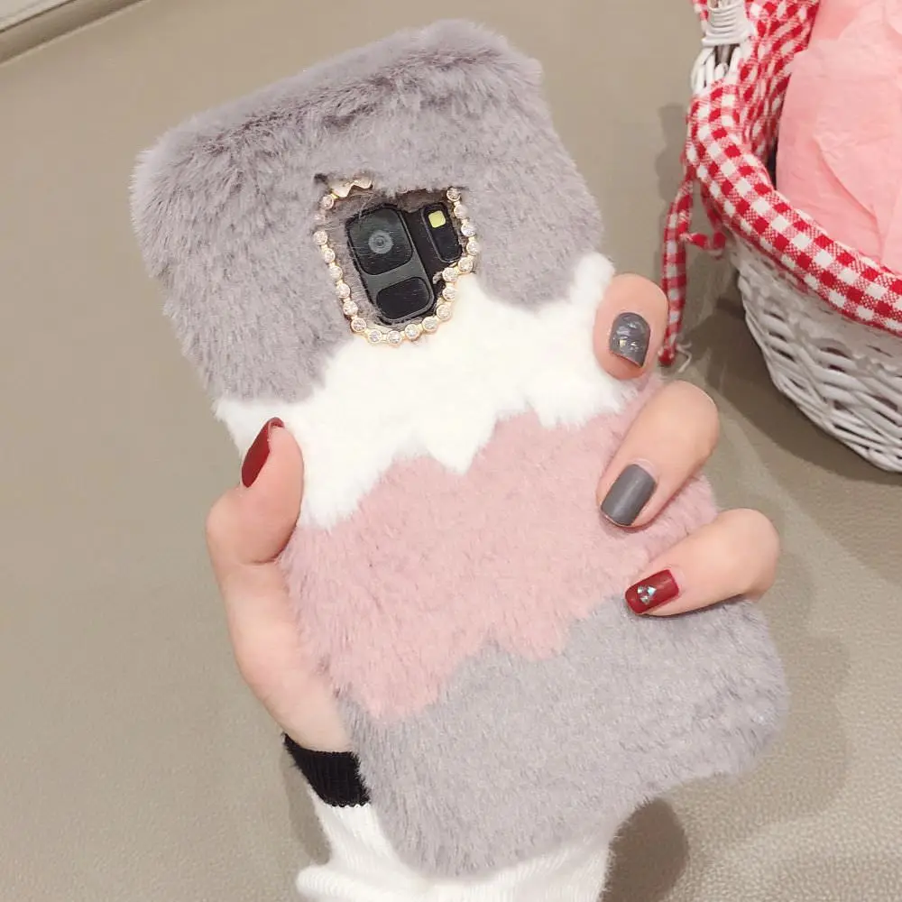 LLZ.COQUE плюшевый Пушистый Зимний Теплый Мягкий ТПУ чехол для samsung Galaxy S10e S10 Plus S7 edge Note9 8 S9 S8 Plus