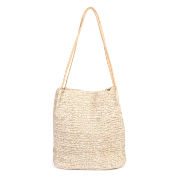 

Handmade Women Straw Woven Beach Tote Summer Shoulder Bag Shopping Handbag New L9BE
