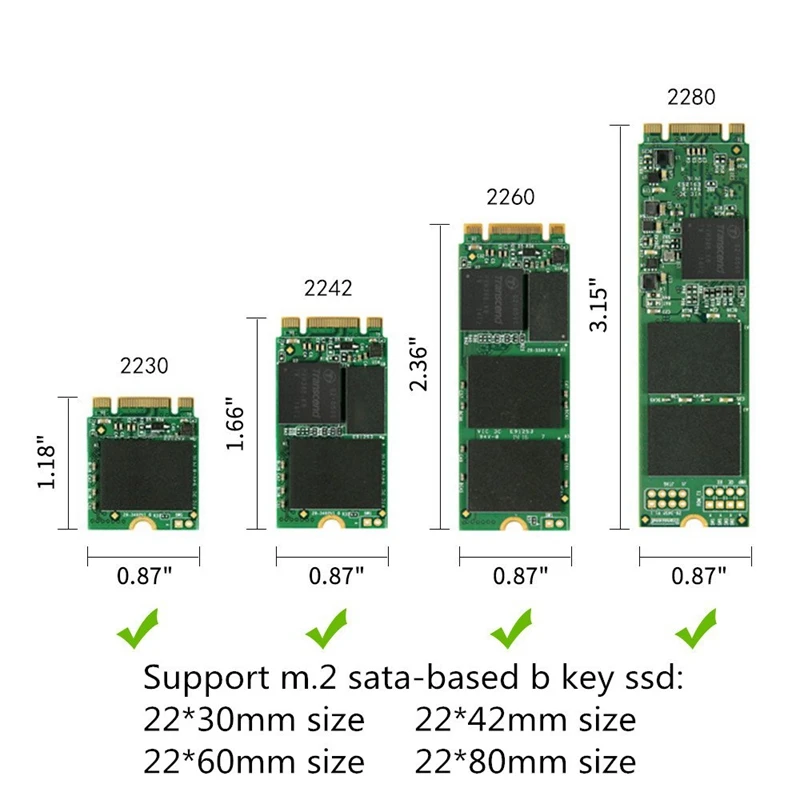 M.2 к Usb адаптеру, B Ключ M.2 Ssd адаптер Usb 3,0(не требуется кабель), Usb к 2280 M2 Ssd накопитель адаптер, Ngff конвертер Ssd чтение