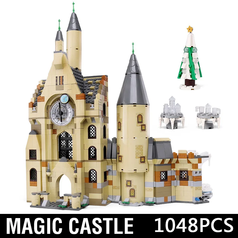 J10001 волшебные игрушки из фильма, совместимые с 75948 волшебными часами, башня, креативные игрушки, модель Buulding, блоки, кирпичи, детские рождественские подарки