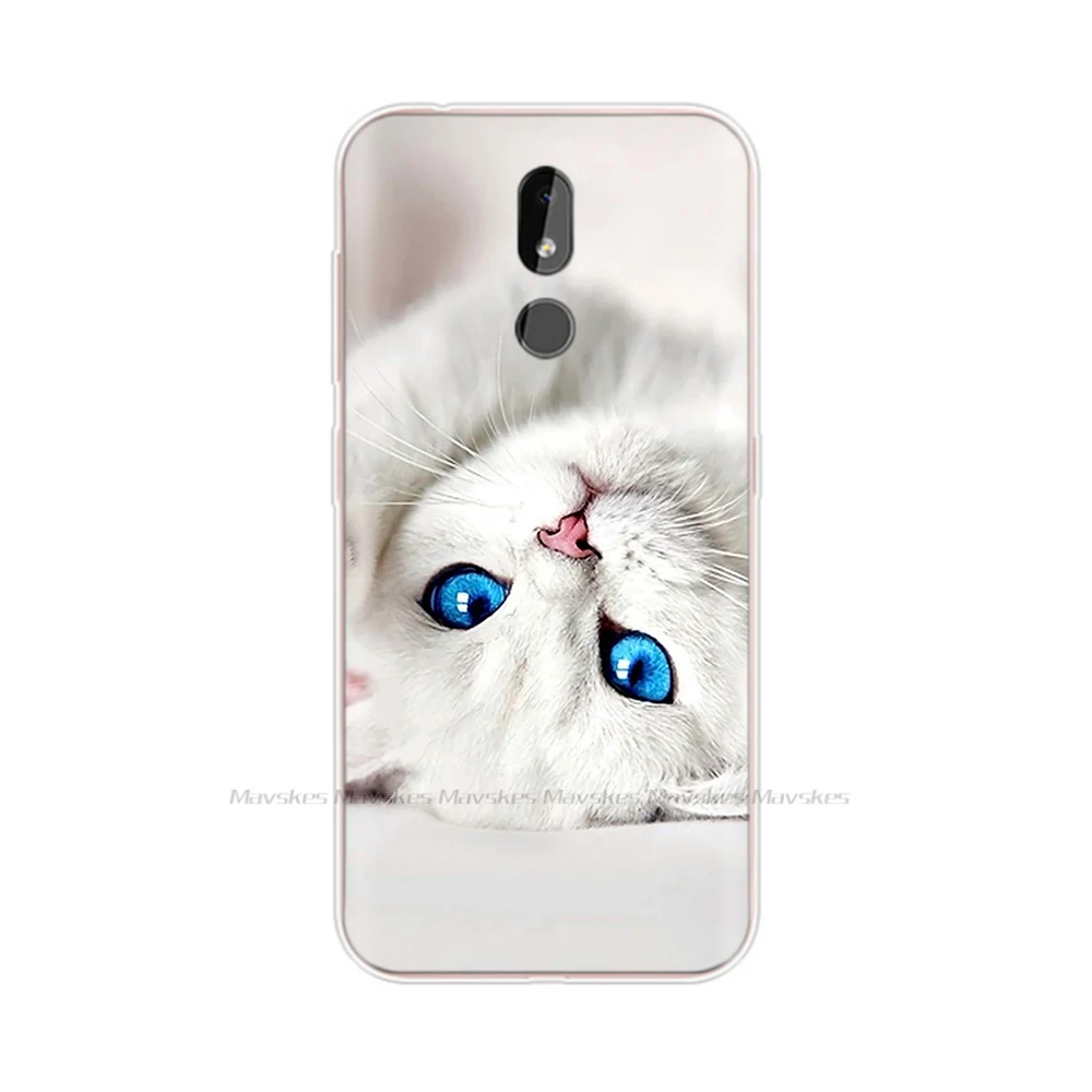 Cartoon Floral Cat Soft Silicone Phone Case - Fun & Durable Back Cover
