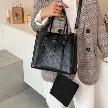 

Fashion Diamond Lattice Portable Crossbody Shoulder Bag 2020 New Korean Casual Outdoor Large Capacity Composite Bag A346