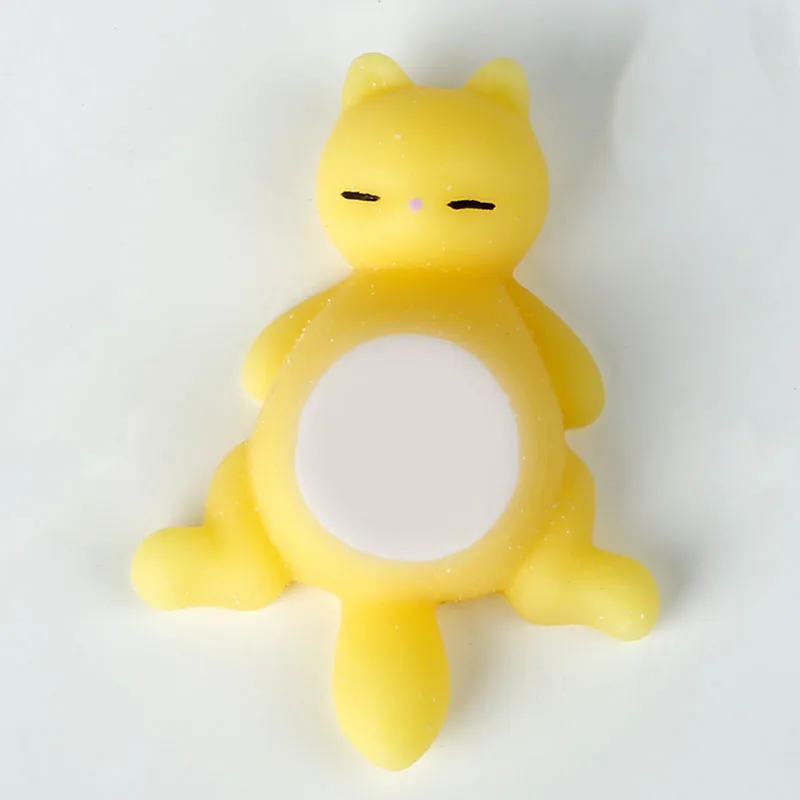 Ленивый кот, игрушки животных, мягкие и милые раздавливающие устойчивые игрушки, выпуск умственного стресса - Цвет: Цвет: желтый