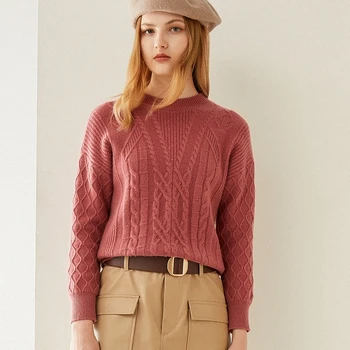 

Winter 2020 new thickened Cashmere Sweater Women's loose turtleneck sweater 100% cashmere sweater pullover sweater