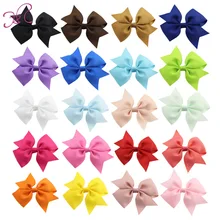 Европейский и американский ребристый узор лента Ласточка Хвост Заколка-Бабочка Детский V зажим для волос аксессуары для волос Детские милые заколки