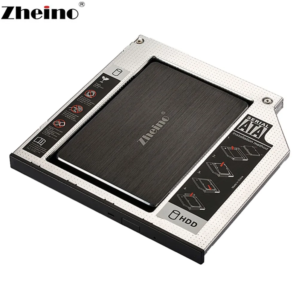 Zheino SATA HDD Caddy 9,5 мм 12,7 мм 9,0 мм 2nd SATA HDD/SSD адаптер подходит 2," жесткого диска SATA HDD SSD для ноутбука ODD DVD/CD-ROM Optibay