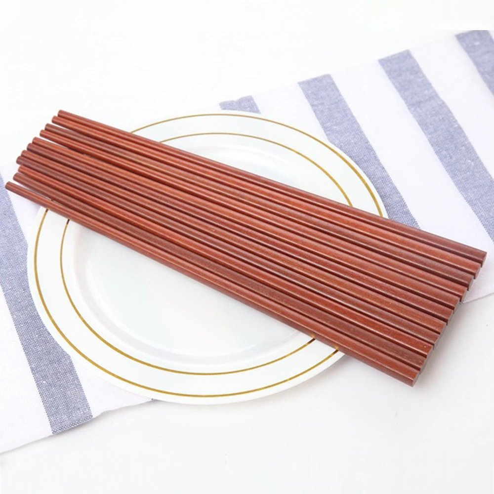 

High Quality Wooden Chopsticks Natural Wood Chopstick Red Sandalwood Tableware Cutlery Household Kitchen