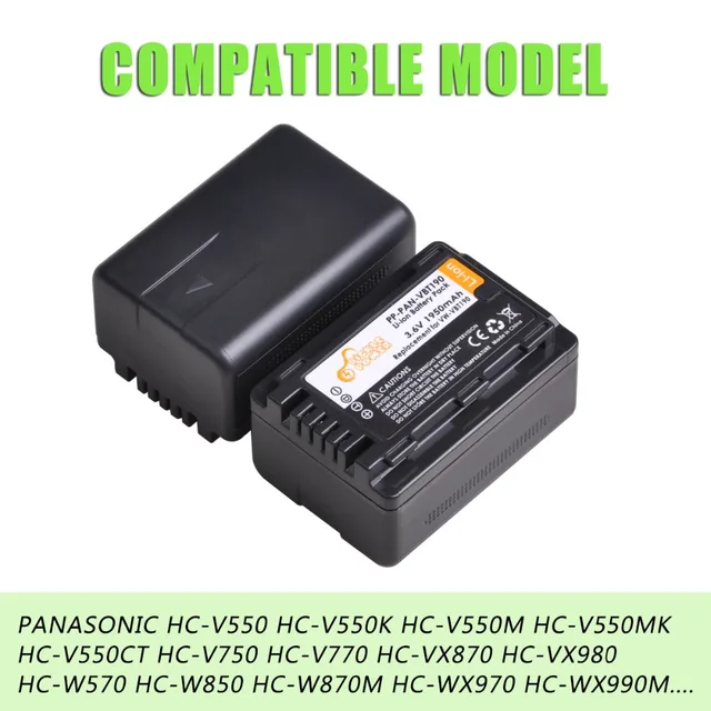 Vhbw 1x Batterie Compatible Avec Panasonic HC-V210GK, HC-V210, HC-V160