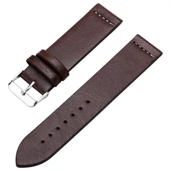 

Fashion Men's Faux Leather Watch Strap Buckle Band Black Brown Yellow Wrist Strap High Quality Men Watchbands Replacement DOM