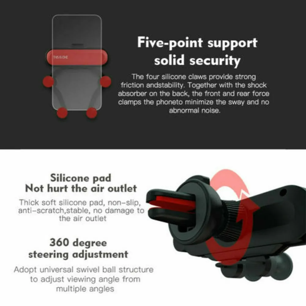 Gravity Fleximount Universal Car Phone Holder Automatic Mount Car phone mount for all smartphones from 4- 6"