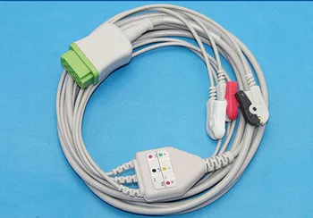 

One-Piece 3 Lead ECG Cable for GE Marquette Dash 3000/4000 AHA Clip Compatible
