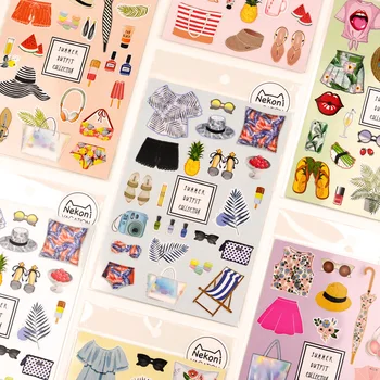 

24 pcs/lot Summer Impression Sandy Beach Bullet Journal Decorative Stationery Stickers Scrapbooking DIY Diary Album Stick Label