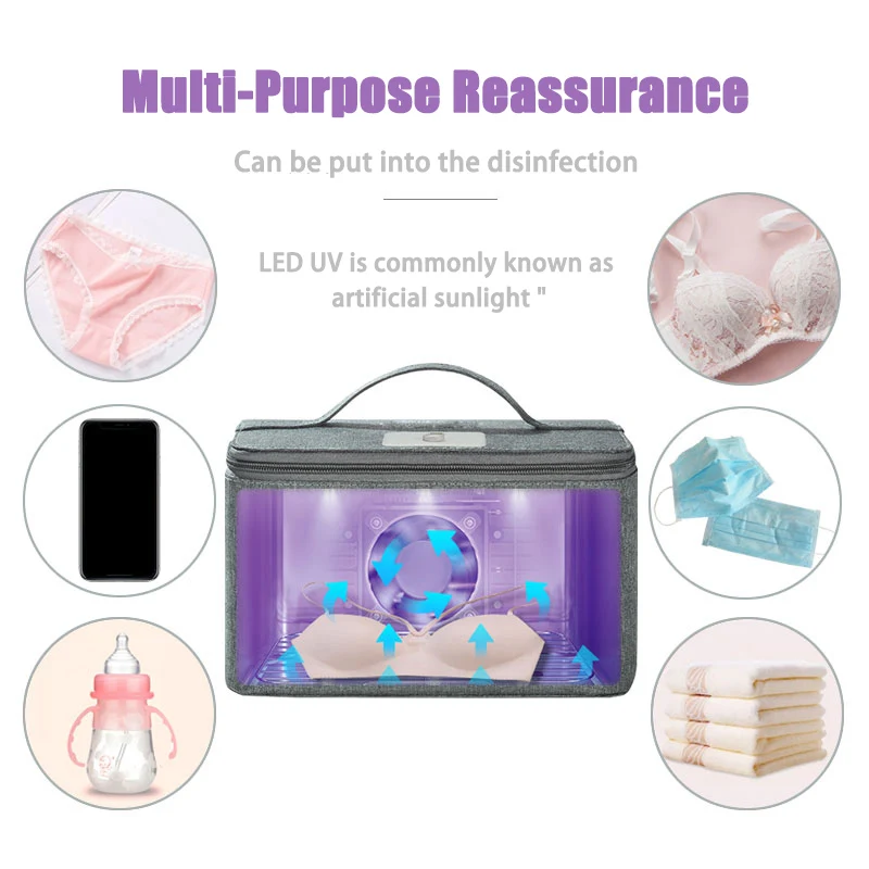

UV Bag Eliminator for Clothes Underwear Sock Mask Ultraviolet Pack for Makeup Pantie S7JN