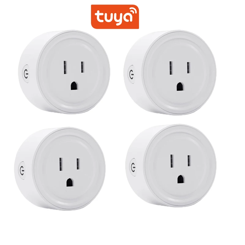 tuya app Lonsonho, 4 шт., умная розетка Tuya eWeLink Zigbee, Wi-Fi, США, умная розетка, розетка, работает с Alexa, Google, домашний помощник, мини - Цвет: tuya app