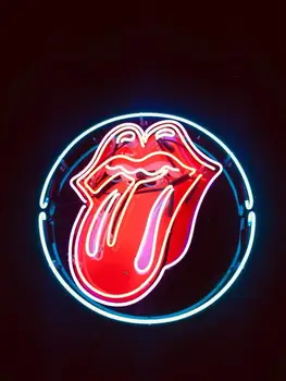 

Neon Light Sign. LED sign Guitar music Neon Beer Sign Bar Sign Real Glass Neon Light 50cm rock tongue