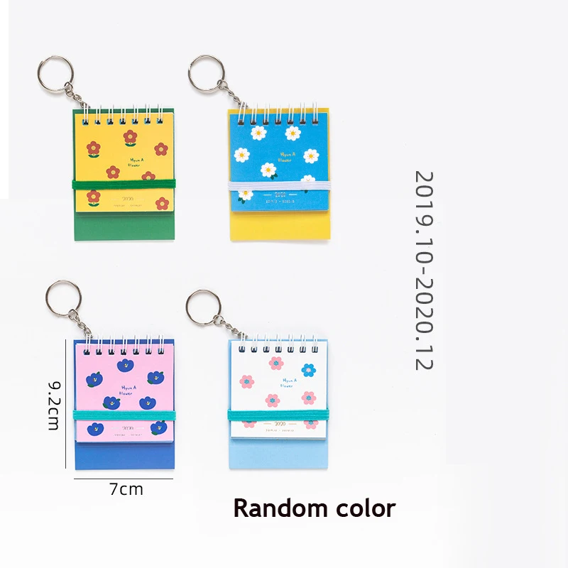 Настольный мини-календарь креативный брелок ремешок для ноутбука офисное украшение для рабочего стола ежедневный календарь портативный блокнот - Цвет: Random color