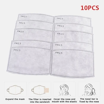 

5 Layers PM2.5 Filter Paper Activated Carbon Adult Child Anti Haze Mouth Mask Anti Dust Air Face Mask Filter