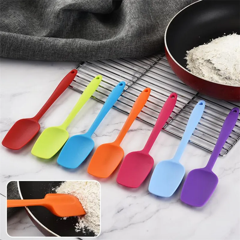 Hot Universal Heat Resistant Integrate Handle Silicone Spoon Scraper Spatula Ice Cream Cake Kitchen Tool Utensil Mixer Buttter | Дом и сад