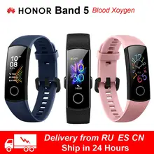 オリジナル Huawei 社の名誉バンド 5 Smartband AMOLED スマート腕時計血液酸素心臓レイジフィットネス睡眠トラッカースポーツ Gps リストバンド(China)