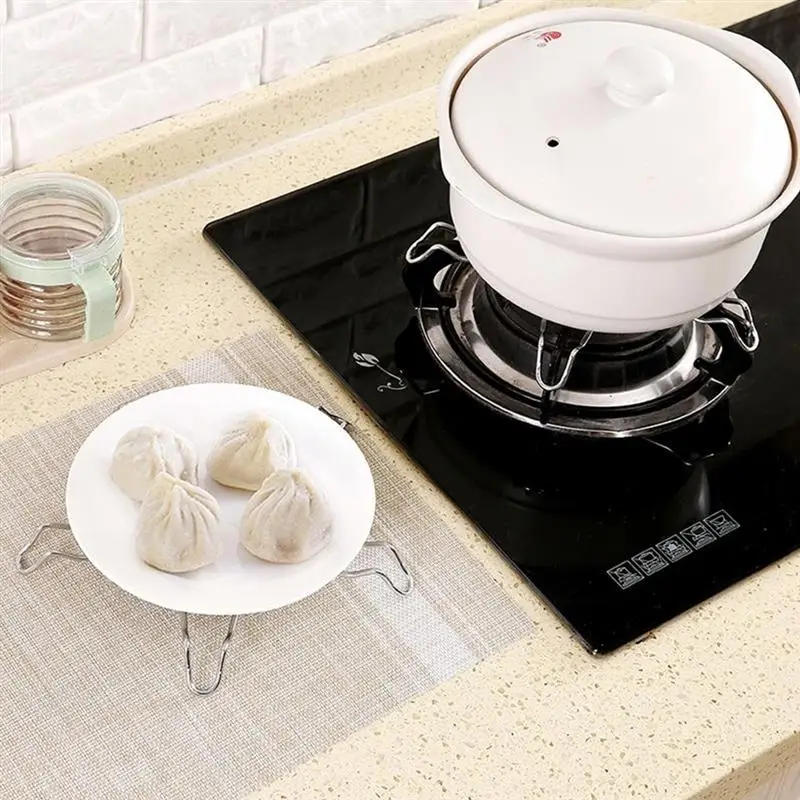 1pc Cooking Rack Stainless Steel Baking Pentagram Cooling Steaming Rack Stand Cookware for Instant Pot Pressure Cooker Air Fryer