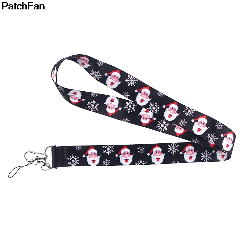 20 шт./лот A2503 Patchfan, рождественский стиль, ремешок для ключей, телефона, USB флеш-накопители, брелки для ключей, ID, имя, бирка, держатель Бейджа, тесьма