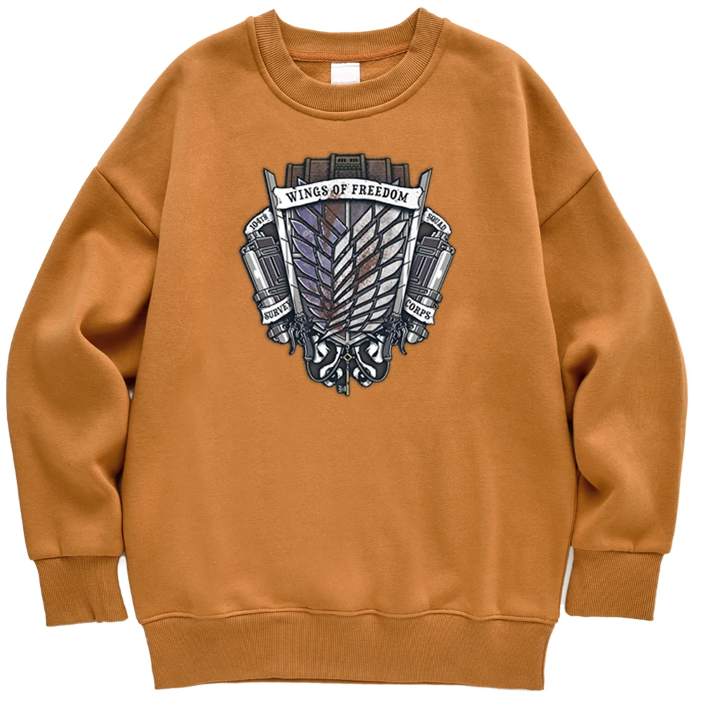 

Attack On Titan Sweatshirts Men Fashion Japanese Anime Pullovers Men Autumn Casual Hoodie Sweatshirt Loose Harajuku Streetwear