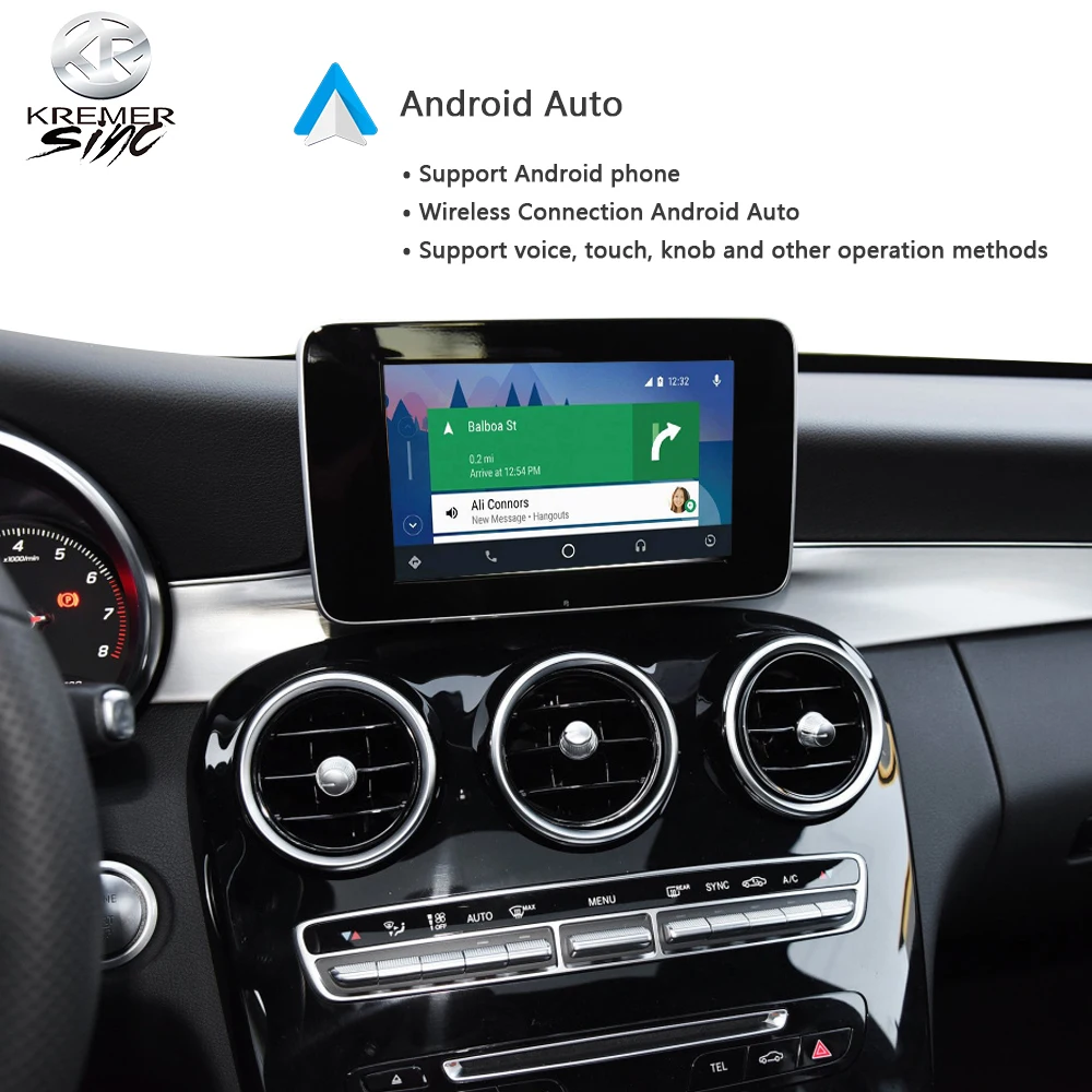 US $232.20 Wireless Apple Carplay Androidauto Retrofit For Mercedes Benz C Class Glc Cla Ismart Auto W204 W205 W203 W253 W117 Siri Control