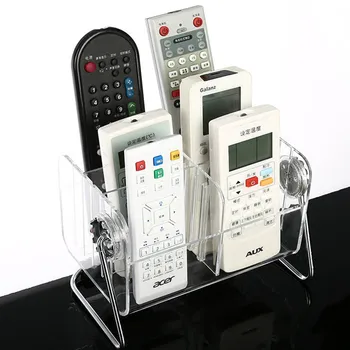 

Detachable Acrylic Remote Controller Storage Box Rotary Transparent Phone Holder Desk Cosmetic Container Home Storage Accessorie