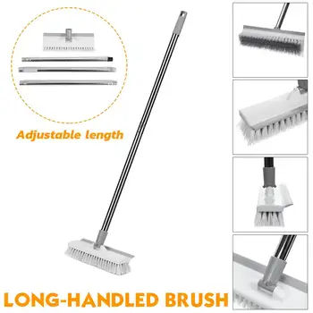 

40x8x6cm Long Handle Cleaning Brush Telescopic Clean Wall Floor Scrub Brush Bristle Long Push Broom High Quality Household Tool