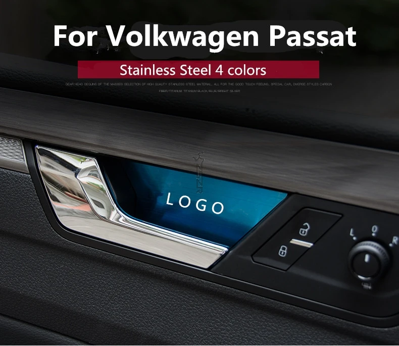 

2016-2017 Stainless Steel Door Bowl Interior Moudlings Protective Cover For Volkwagen Passat Z2EA213