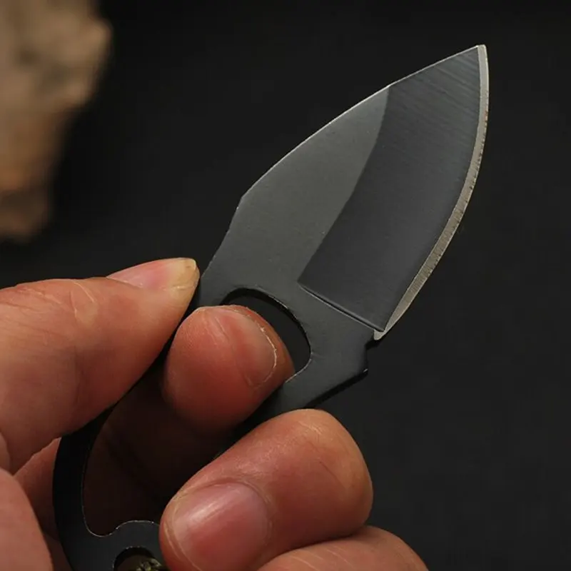Горячая Распродажа, маленький карманный нож с кожаным чехлом, для спорта на открытом воздухе, кемпинга, туризма, выживания, самообороны, EDC, тактическое снаряжение, аксессуары