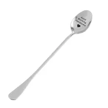 Хорошее утро Красивая/красивая парная ложка с длинной ручкой кофейная чайная посуда для мороженого подарок на год на День святого Валентина