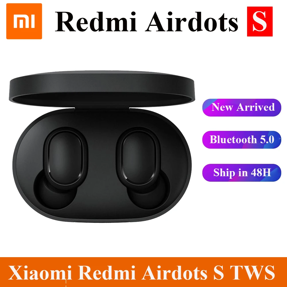 Original Redmi Air Dots 2 Xiaomi Airdots S Bluetooth Wireless Headphone Tws Stereo Earphone Headset For Xiaomi Redmi Note 9 Bluetooth Earphones Headphones Aliexpress