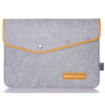 

11 " 12 " 13 " 15 " wool felt envelope notebook laptop Sleeve bag for Macbook laptop inner hasp bag